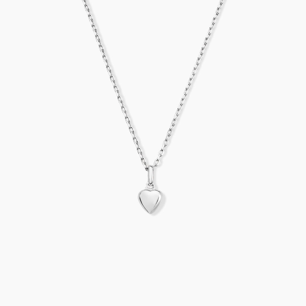 Pendentif Eudocie Coeur Lisse Or Blanc - Pendentifs Femme | Marc Orian