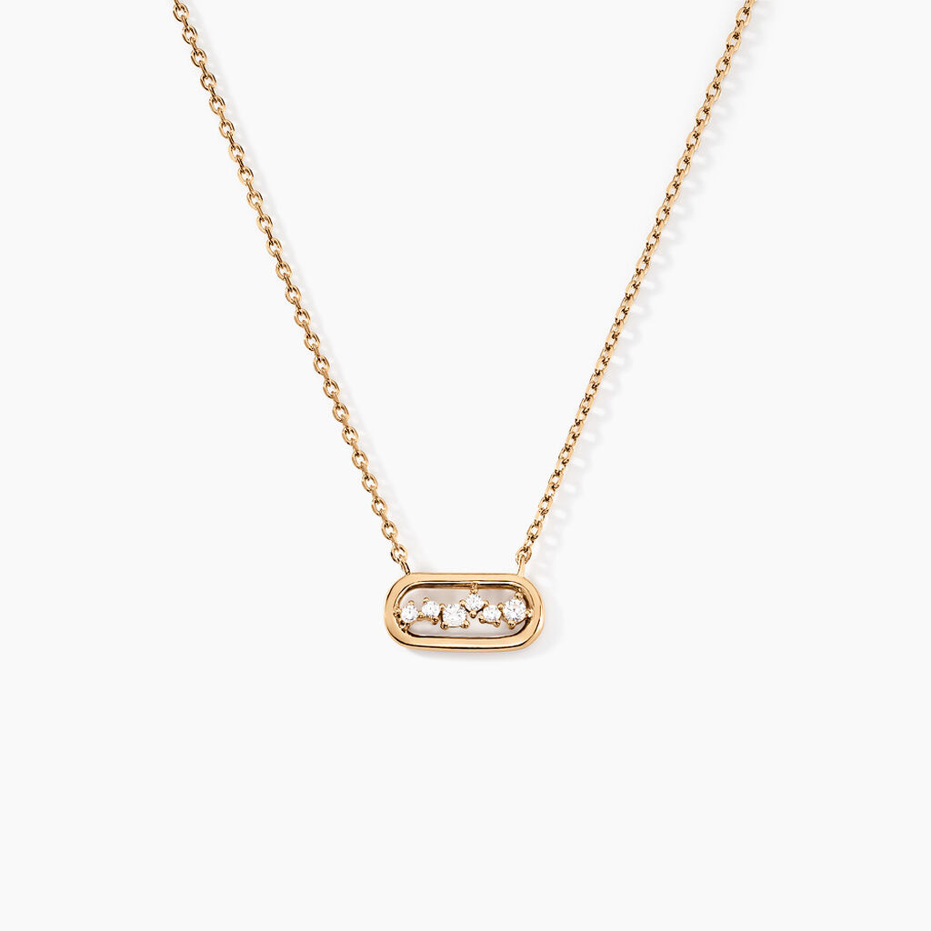 Collier Infinitude Plaqu&eacute; Or Dor&eacute; Oxyde De Zirconium - Colliers avec pierres Femme | Marc Orian