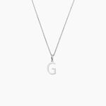 Pendentif Ionia Lettre Or Blanc - Pendentifs Famille | Marc Orian