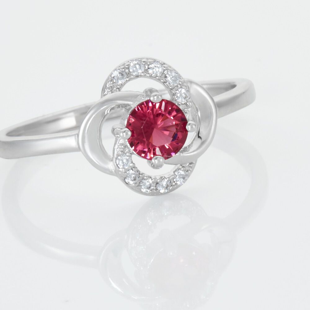 Bague Argent Blanc Clover Verre Oxydes De Zirconium - Bagues de promesse Femme | Marc Orian