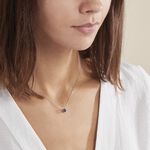 Collier Dwight Argent Blanc Oxyde De Zirconium Bleu - Colliers solitaires Femme | Marc Orian
