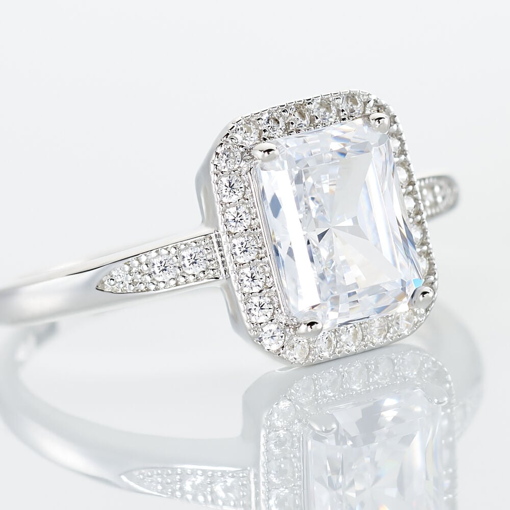 Bague Solitaire Pilar Argent Blanc Oxyde De Zirconium - Bijoux fantaisie Femme | Marc Orian