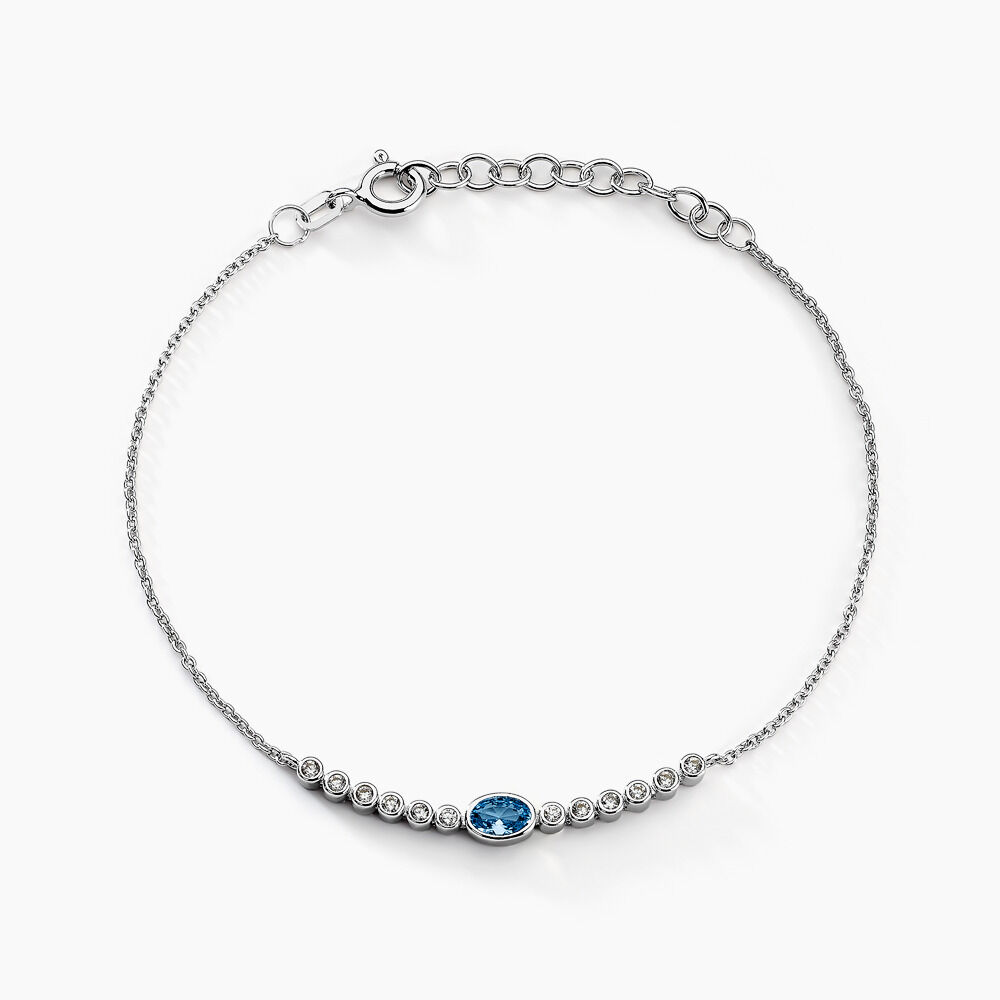 Bracelet Mayfair Argent Blanc Oxyde De Zirconium - Bracelets chaînes Femme | Marc Orian