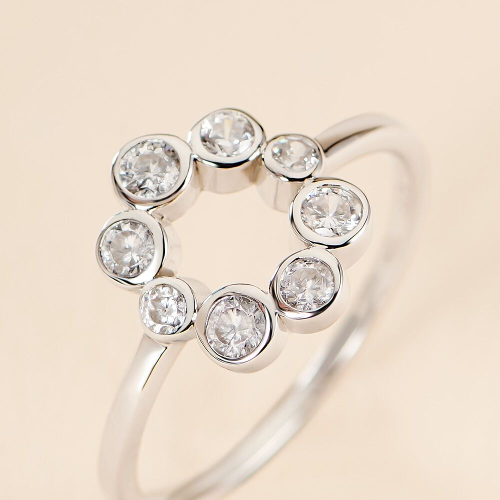 Bague Ryo Argent Blanc Oxyde De Zirconium - Bagues avec pierre Femme | Marc Orian