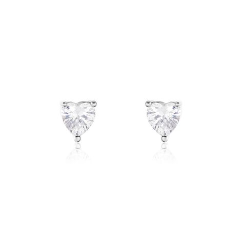 Boucles D'oreilles Puces Breana Argent Blanc Oxyde De Zirconium - Puces Femme | Marc Orian