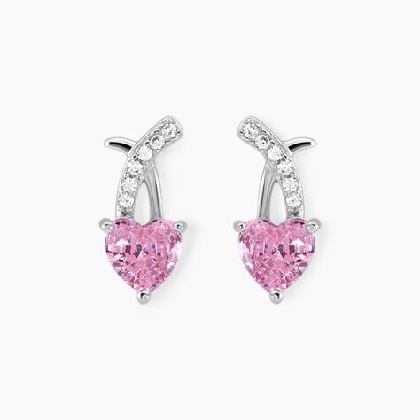 Boucles D'oreilles Puces Argent Blanc Avalon Oxyde De Zirconium - Puces Femme | Marc Orian