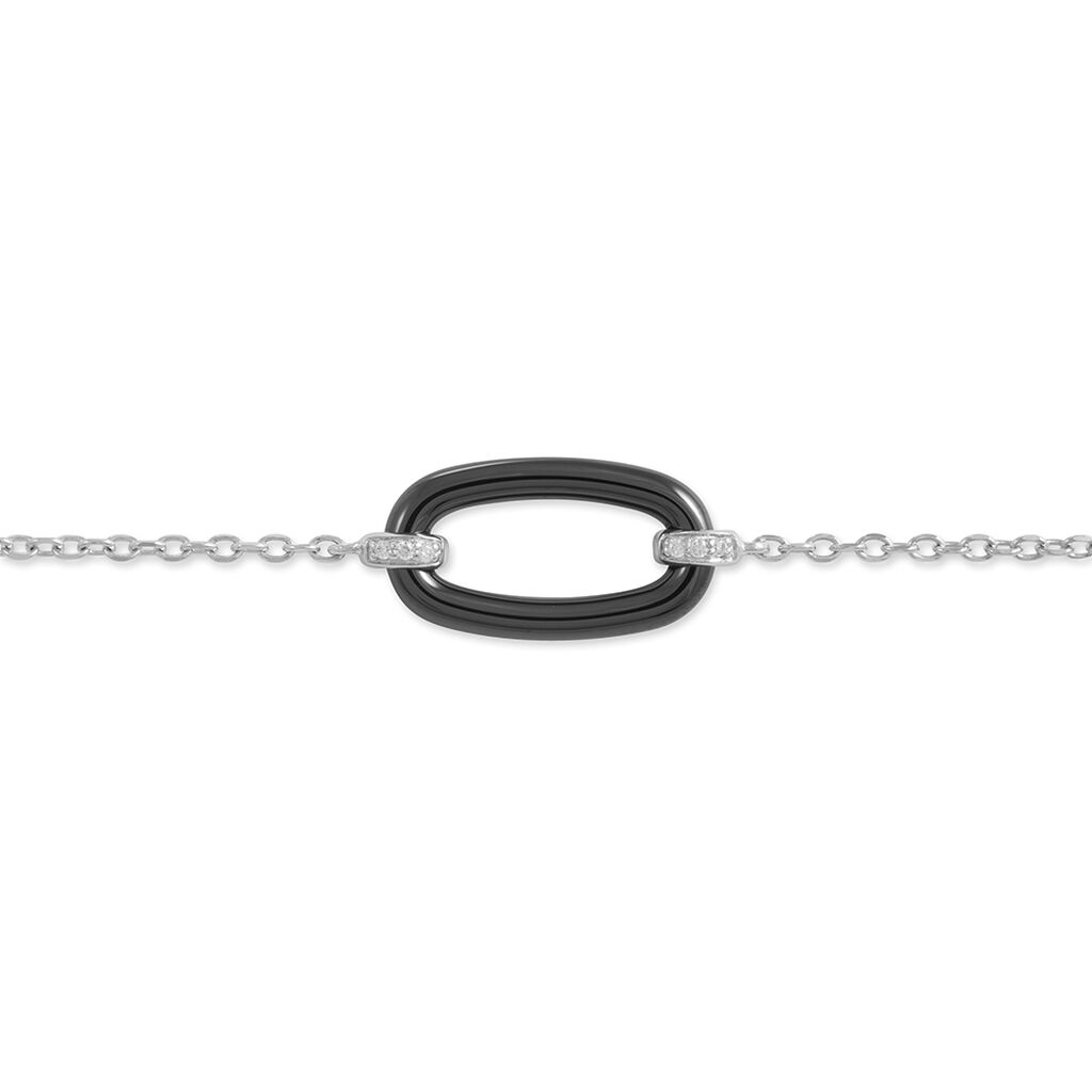 Bracelet Greta Argent Blanc Céramique Et Oxyde De Zirconium - Bracelets chaînes Femme | Marc Orian