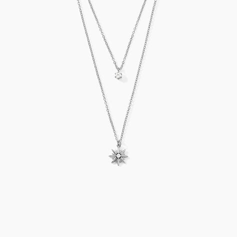 Collier Shone Argent Oxyde De Zirconium - Colliers multirangs Femme | Marc Orian