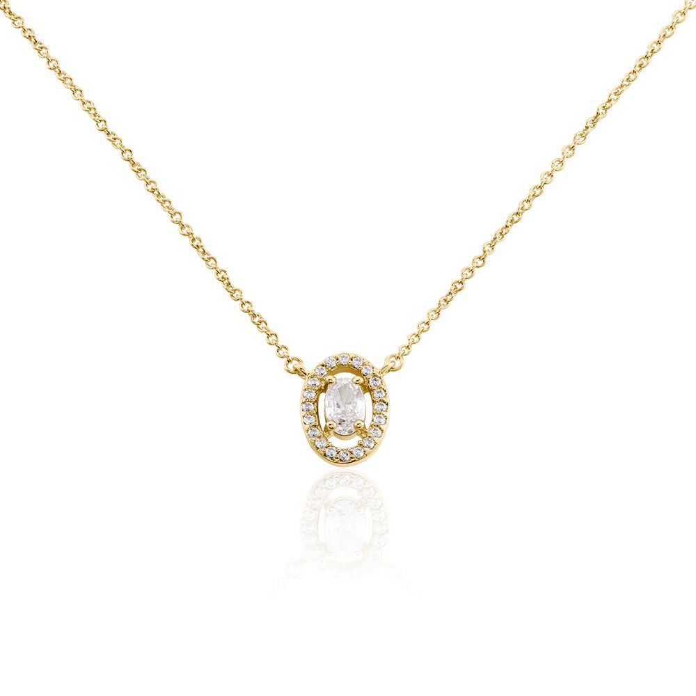 Collier Classical Plaqué Or Jaune Oxyde De Zirconium - Colliers avec pierres Femme | Marc Orian
