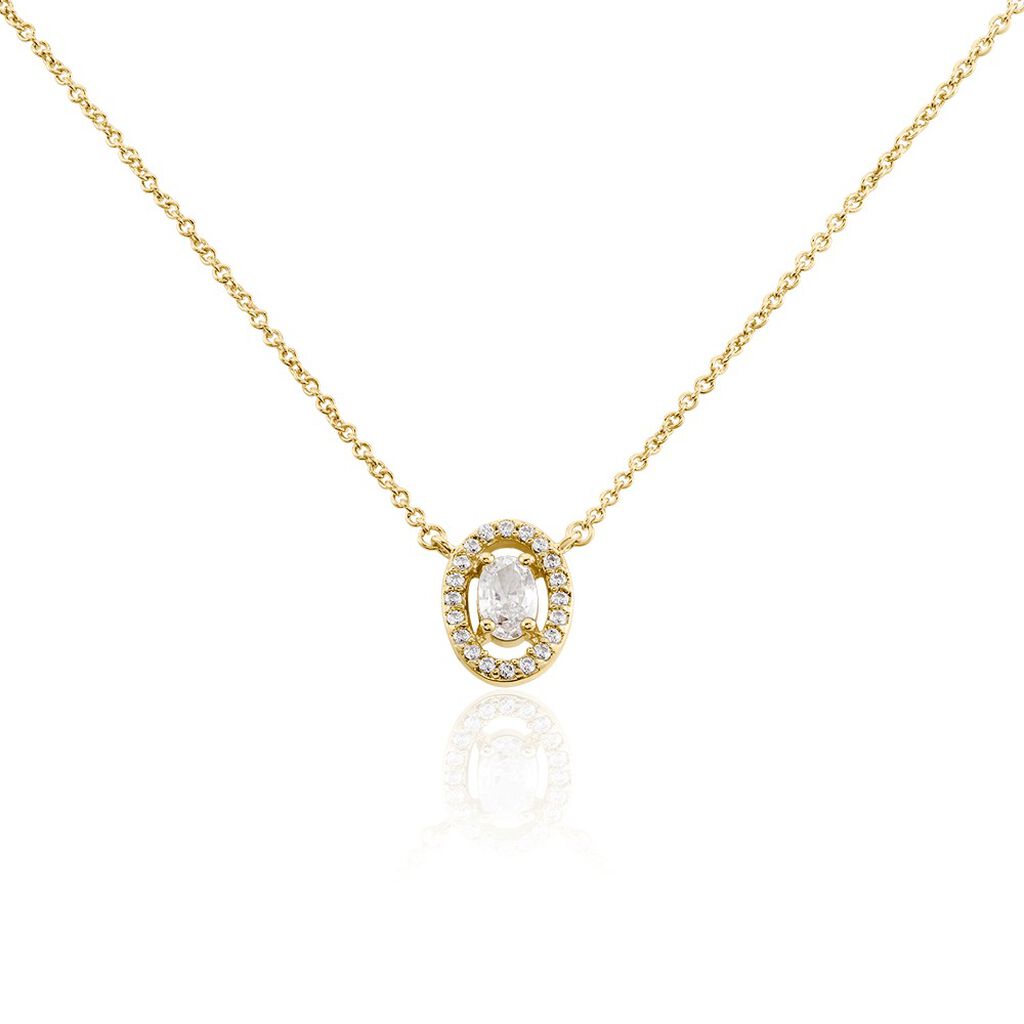 Collier Classical Plaqué Or Jaune Oxyde De Zirconium - Colliers avec pierres Femme | Marc Orian