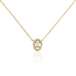 Collier Classical Plaqu&eacute; Or Jaune Oxyde De Zirconium - Colliers avec pierres Femme | Marc Orian