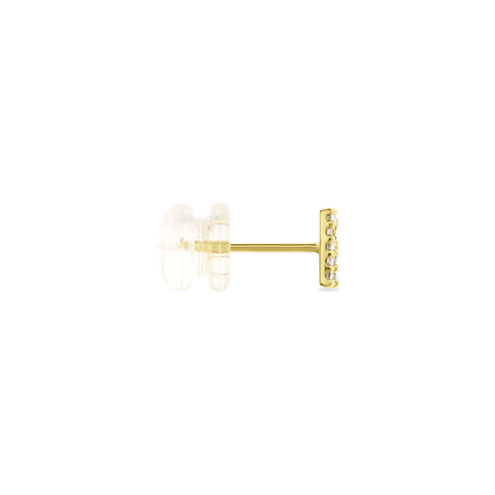 Boucle D'oreille Puce Unitaire Jodoca Or Jaune Oxyde De Zirconium - Puces Femme | Marc Orian