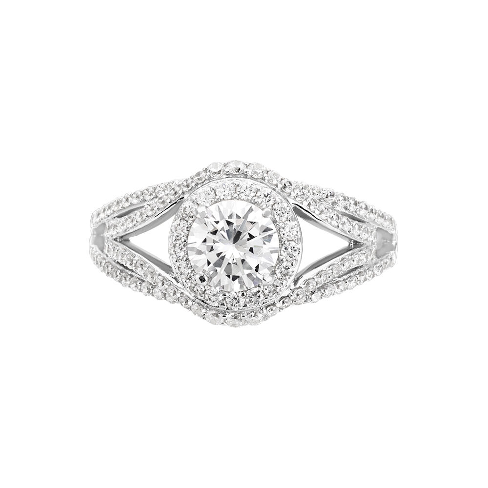 Bague Ferne Argent Blanc Oxyde De Zirconium - Solitaires Femme | Marc Orian