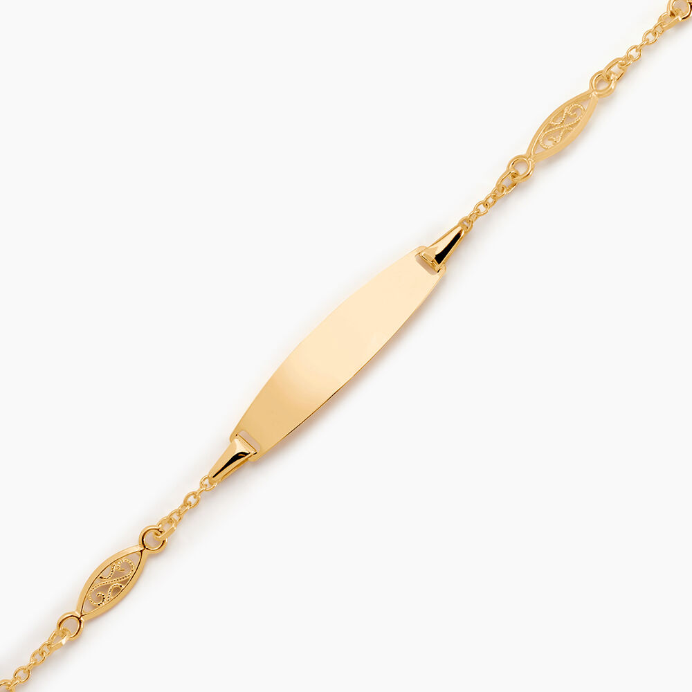 Bracelet Identit&eacute; Eudoxie Maille Filigrane Or Jaune - Gourmettes Enfant | Marc Orian