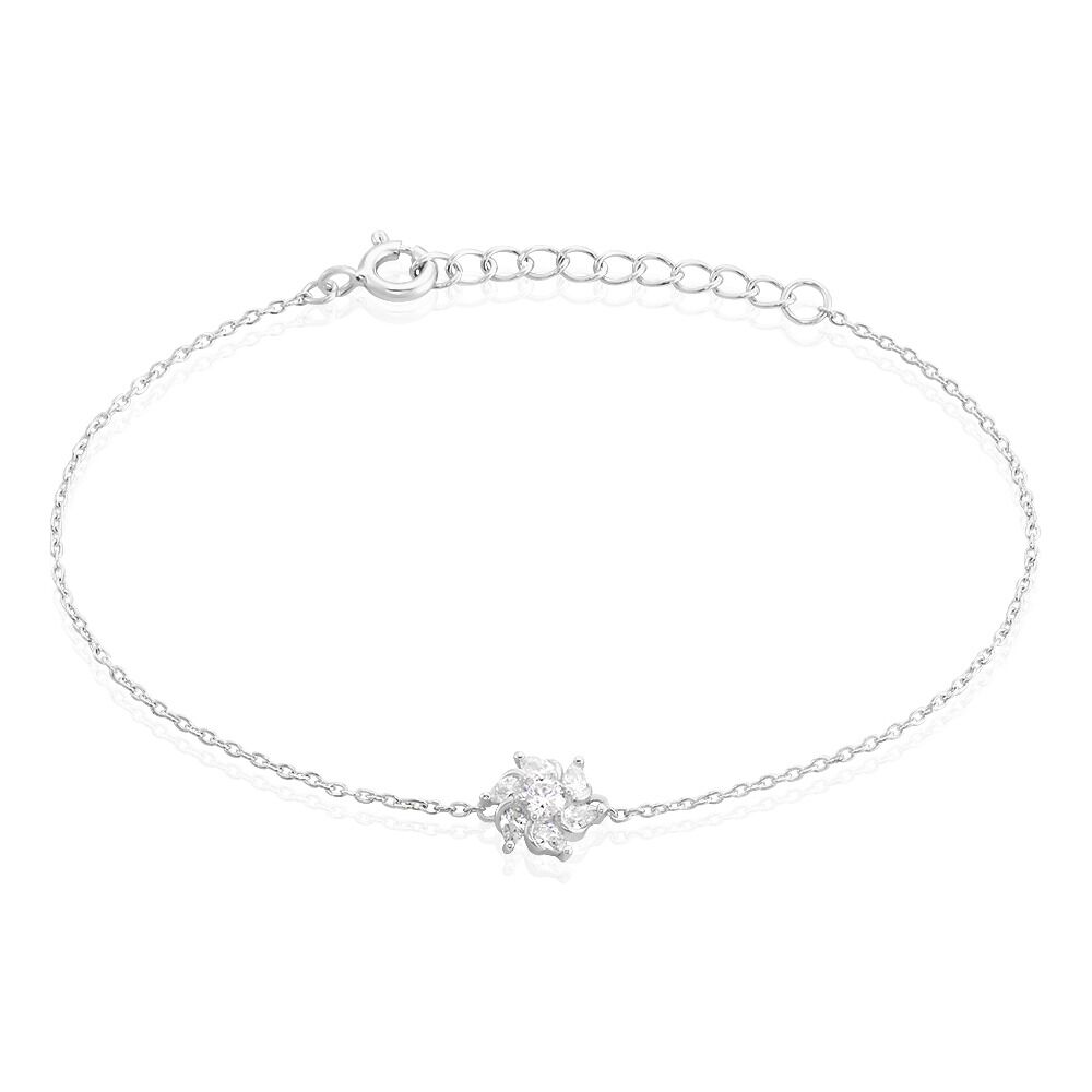 Bracelet Ulyssia Argent Blanc Oxyde De Zirconium - Bracelets fantaisie Femme | Marc Orian
