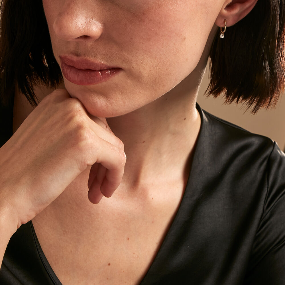 Créoles Massimo Or Jaune Oxyde De Zirconium - Créoles Femme | Marc Orian