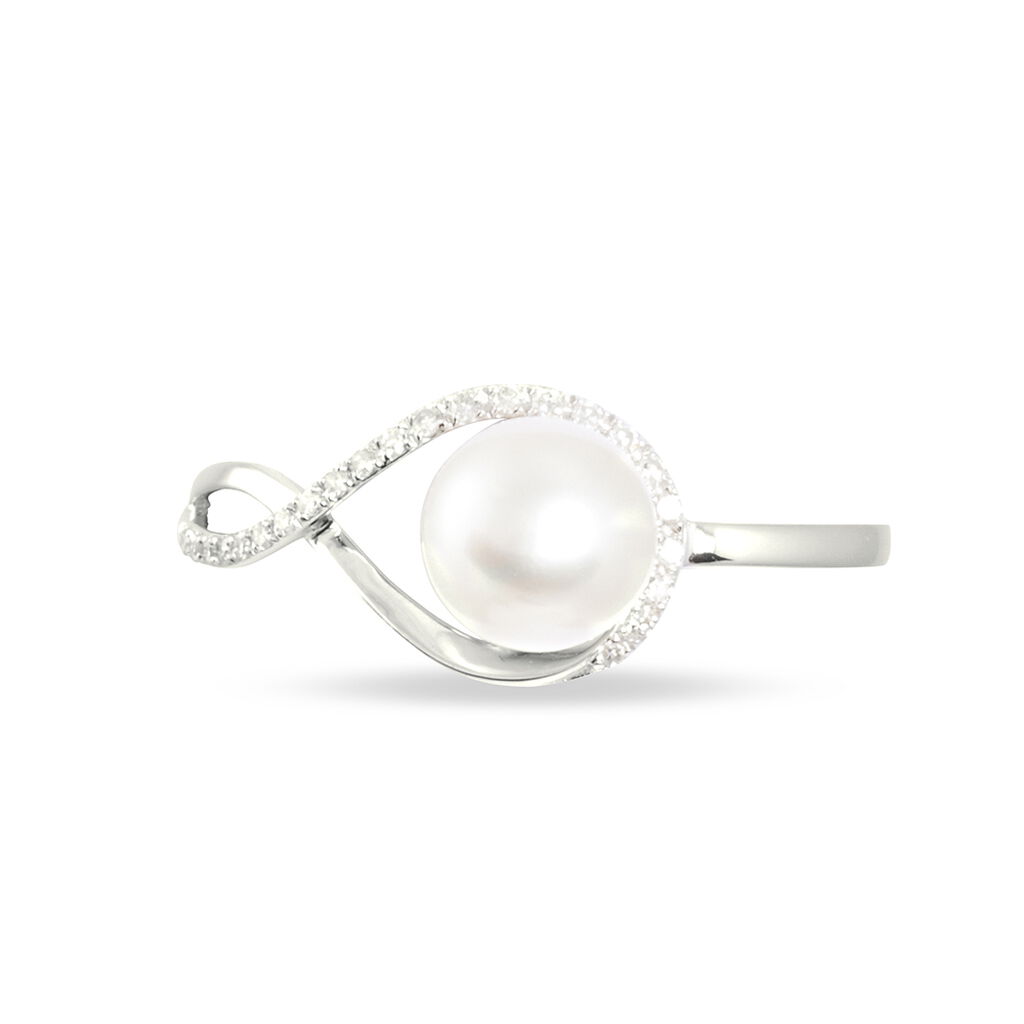 Bague Davy Or Blanc Perle De Culture Et Diamant - Bagues Femme | Marc Orian