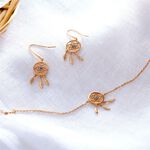 Bracelet Attrape Reves Plaque Or Jaune Pierre De Synthese - Bracelets fantaisie Femme | Marc Orian