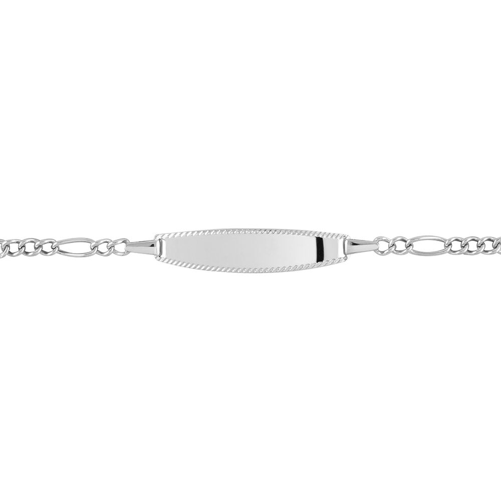 Bracelet Identité Bartolomee Maille Alternee 1/3 Or Blanc - Gourmettes Enfant | Marc Orian