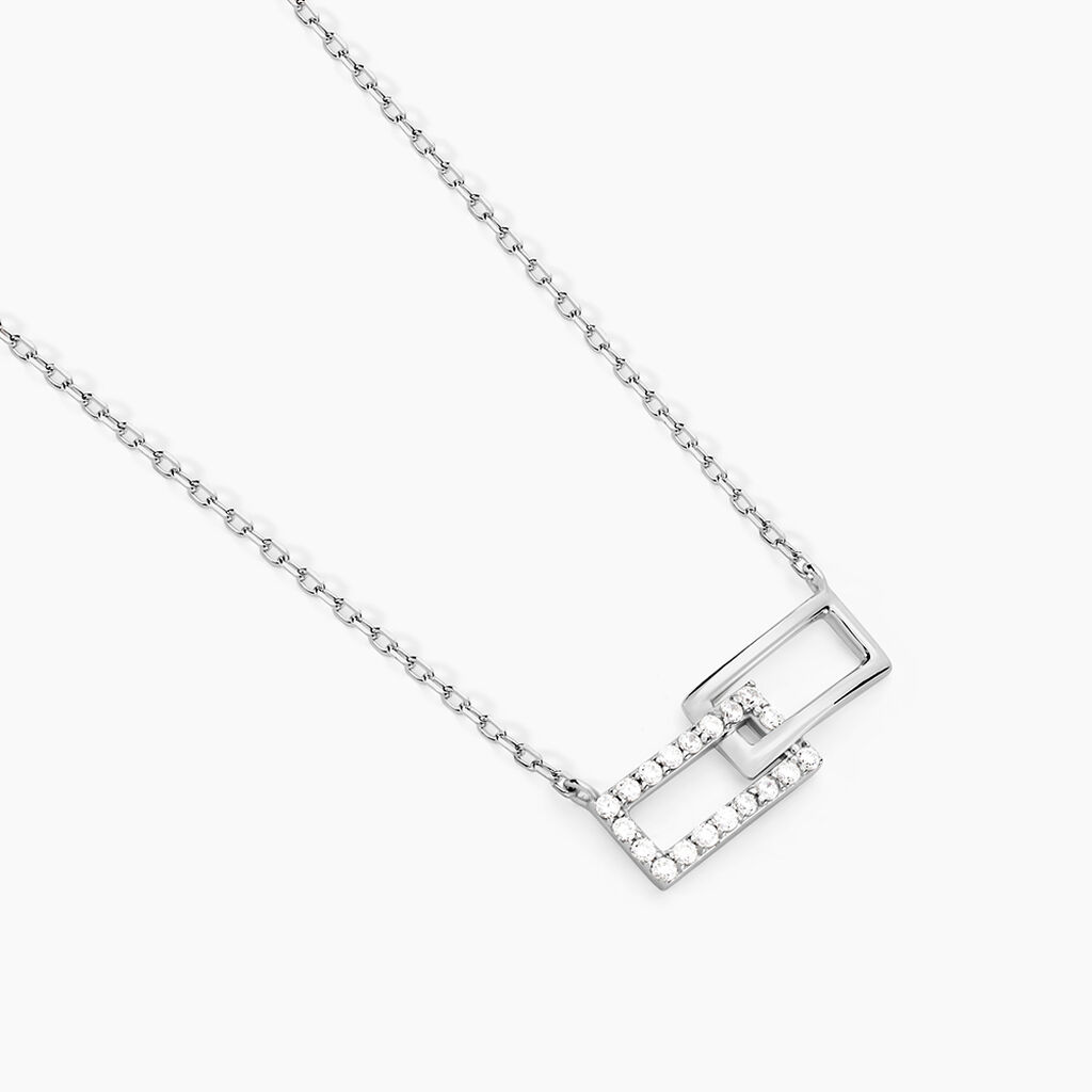 Collier Lysis Argent Blanc Oxyde De Zirconium - Colliers avec pierres Femme | Marc Orian