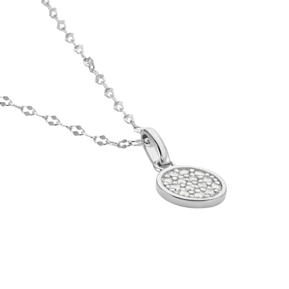 Collier Austen Argent Blanc Oxyde De Zirconium - Colliers avec pierres Femme | Marc Orian
