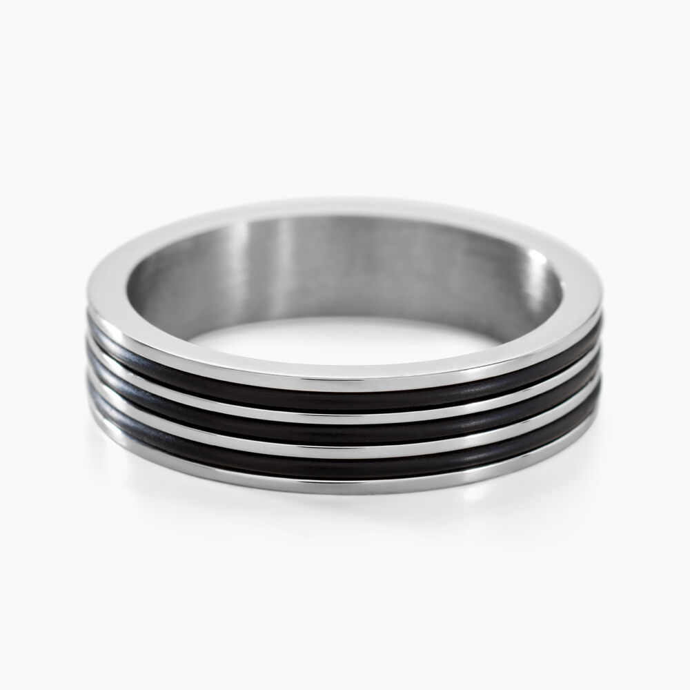 Bague Wallace Acier Blanc - Bijoux fantaisie Homme | Marc Orian