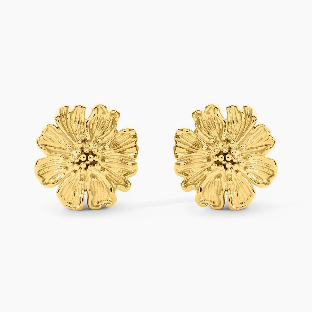 Boucles D'Oreilles Puces Ma&iuml;ana Acier Jaune - Puces Femme | Marc Orian