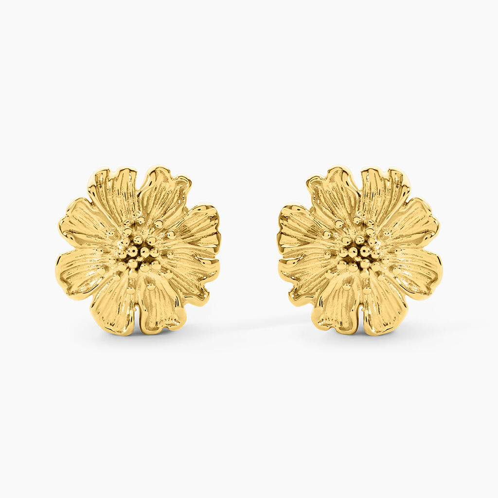 Boucles D'Oreilles Puces Ma&iuml;ana Acier Jaune - Puces Femme | Marc Orian