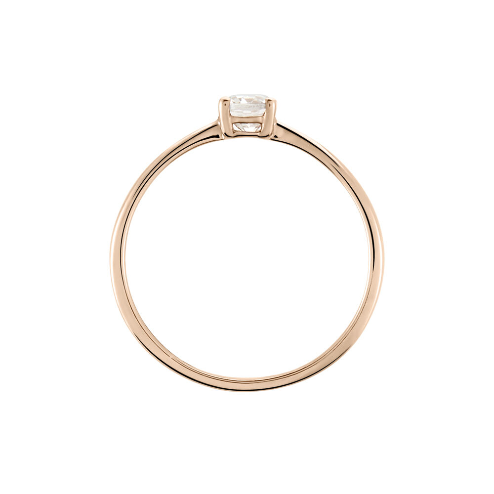Bague Solitaire Or Rose Lexine Morganite - Bagues pierres fines Femme | Marc Orian