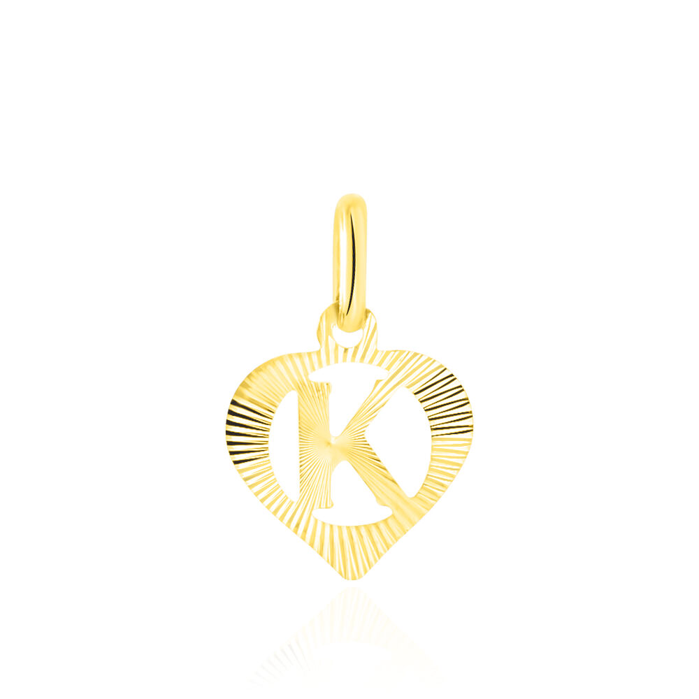 Pendentif Eudocie Coeur Lettre Or Jaune - Pendentifs Famille | Marc Orian