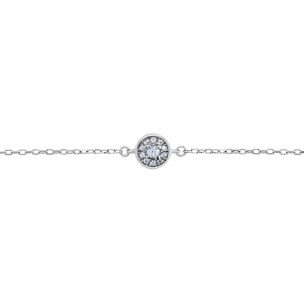 Bracelet Auxana Argent Blanc Oxyde De Zirconium - Bracelets chaînes Femme | Marc Orian