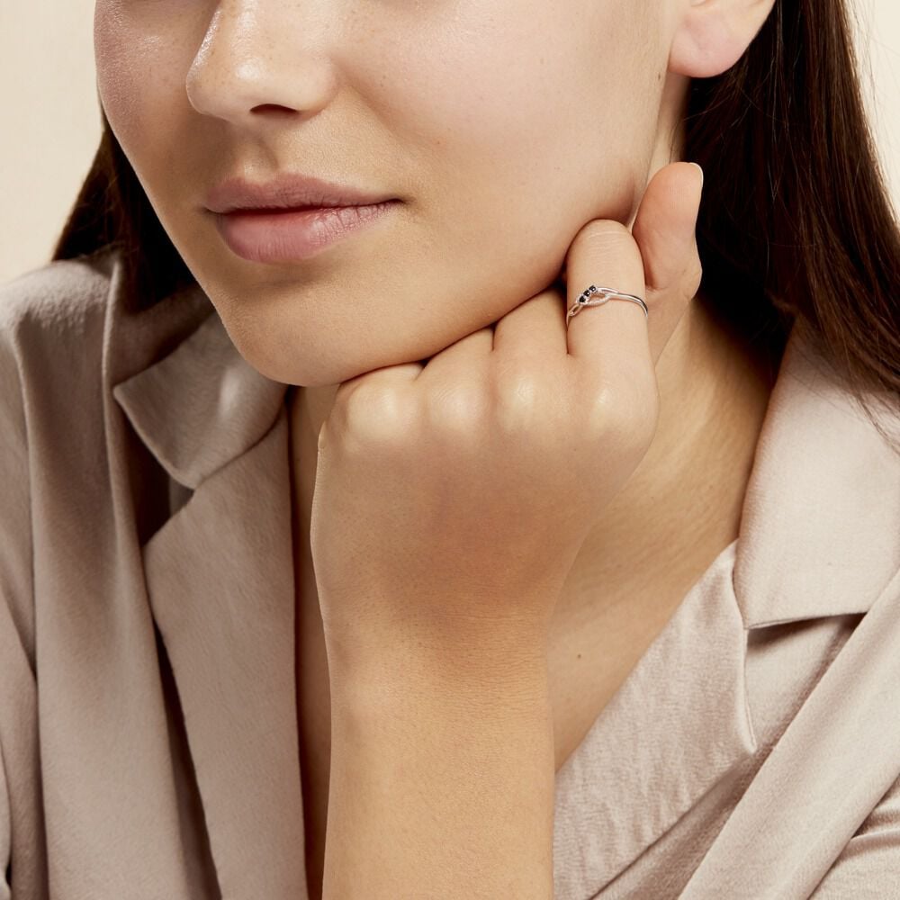 Bague Rosalyne Or Blanc Saphir Et Diamant - Bagues fiançailles Femme | Marc Orian