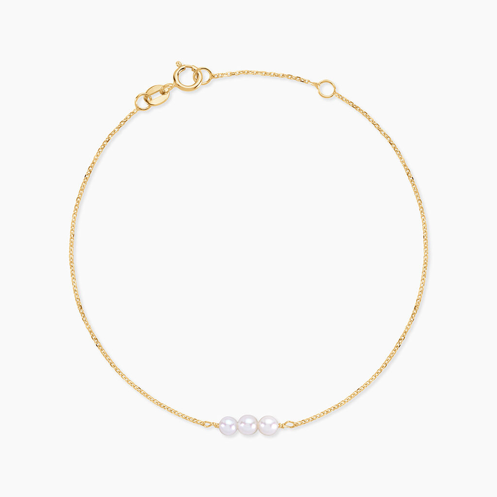 Bracelet Or Jaune Heliantheme Perles - Bracelets cha&icirc;nes Femme | Marc Orian