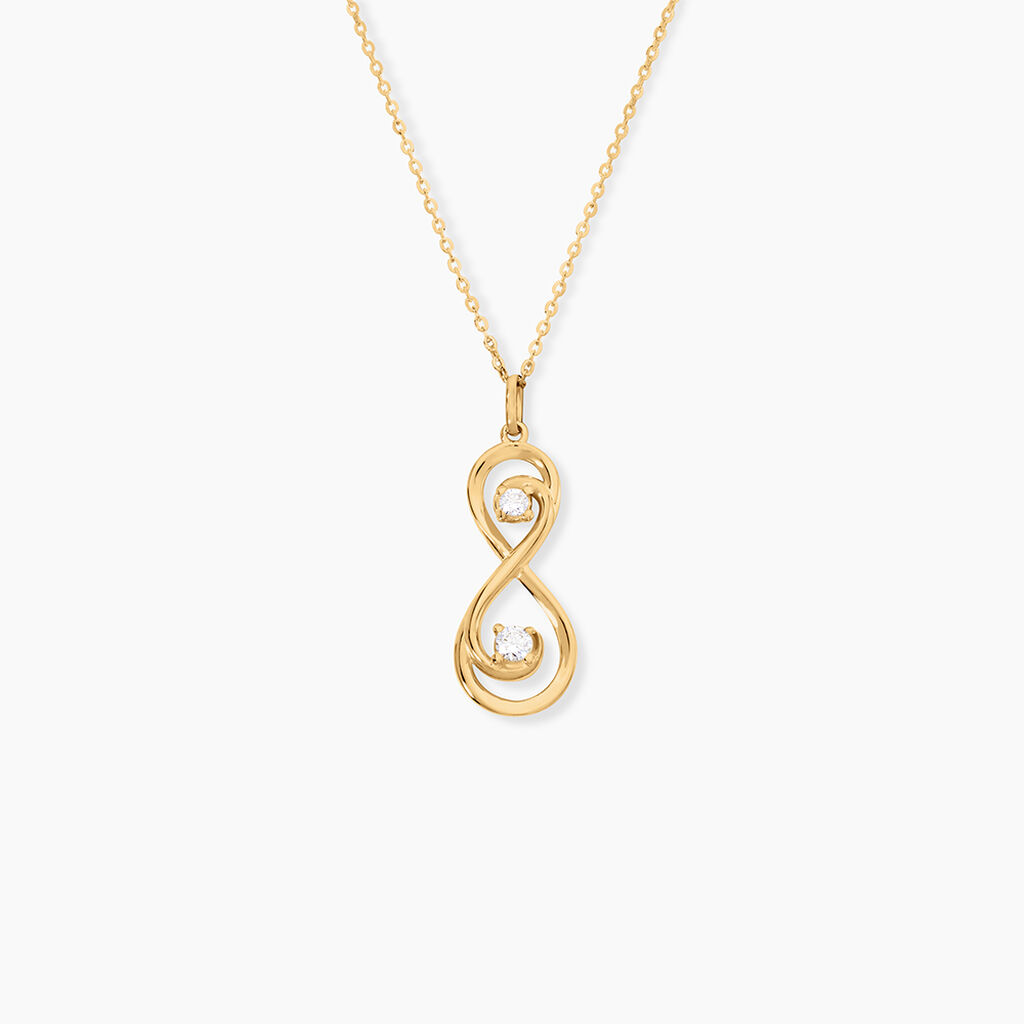 Collier Ademar Or Jaune Oxyde De Zirconium - Colliers avec pierres Femme | Marc Orian