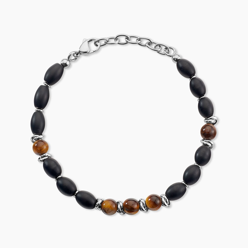 Bracelet Adiel Acier Blanc Onyx Labradorite - Bracelets cha&icirc;nes Homme | Marc Orian