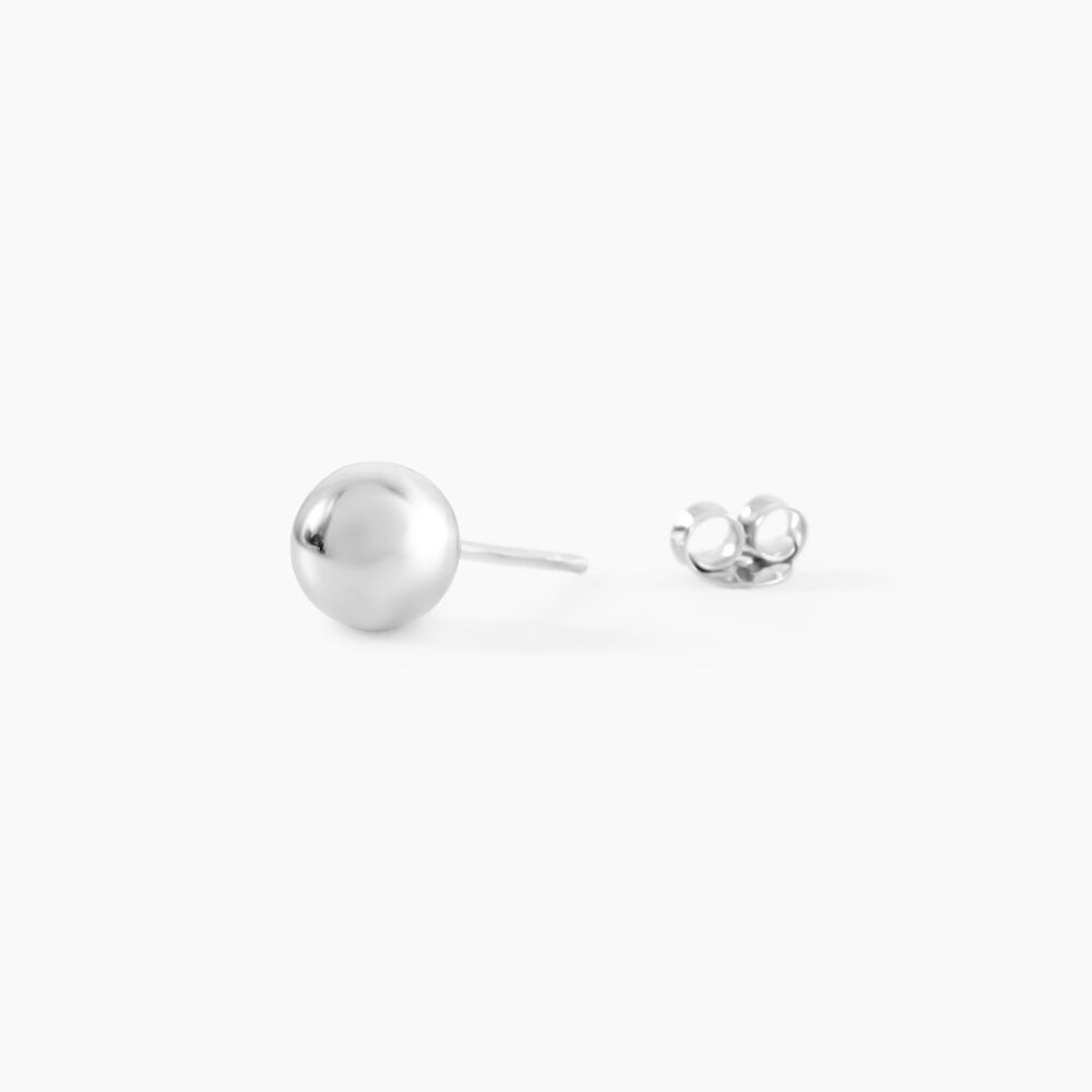 Boucles D'oreilles Puces Virgie Argent Blanc - Puces Femme | Marc Orian