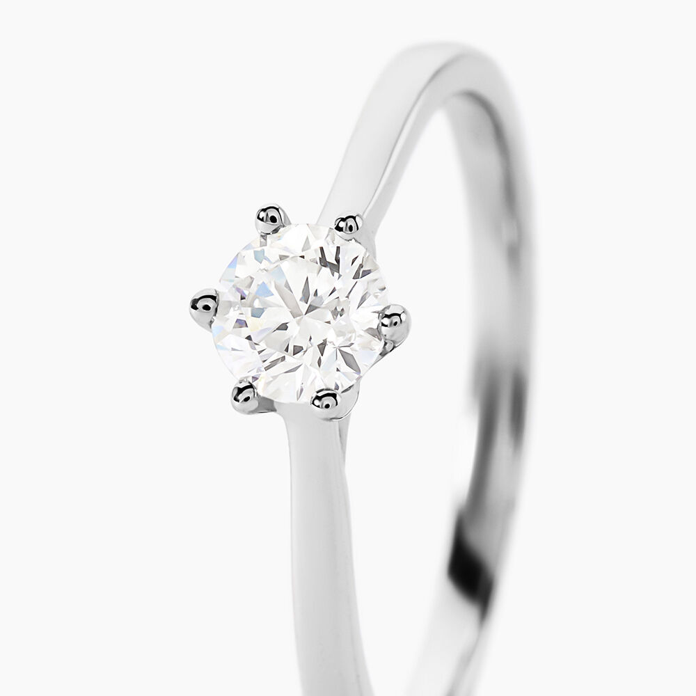 Bague Athena Platine Blanc Diamant - Parures de mariage Femme | Marc Orian