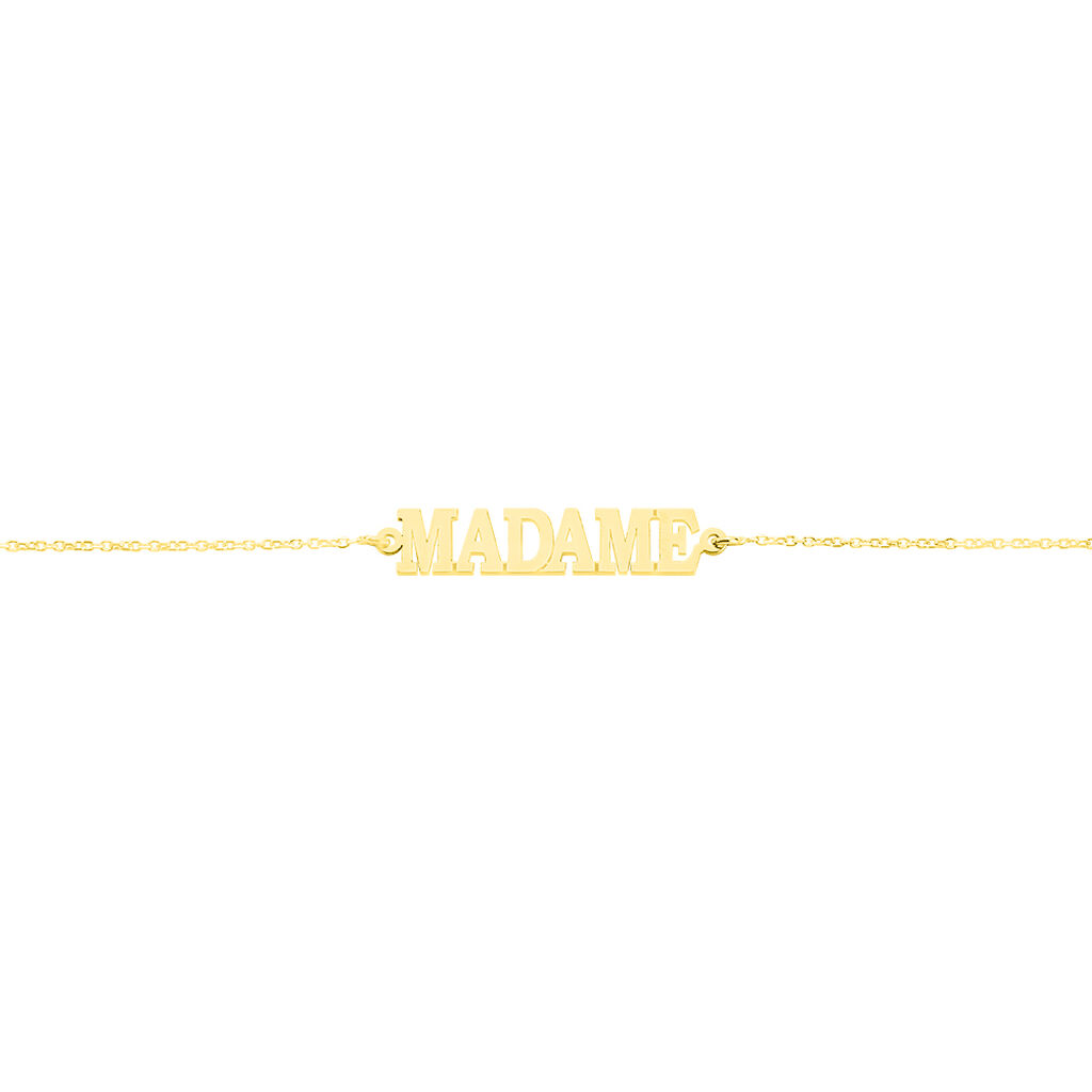 Bracelet Or Jaune Elynia Message Madame - Bracelets chaînes Femme | Marc Orian