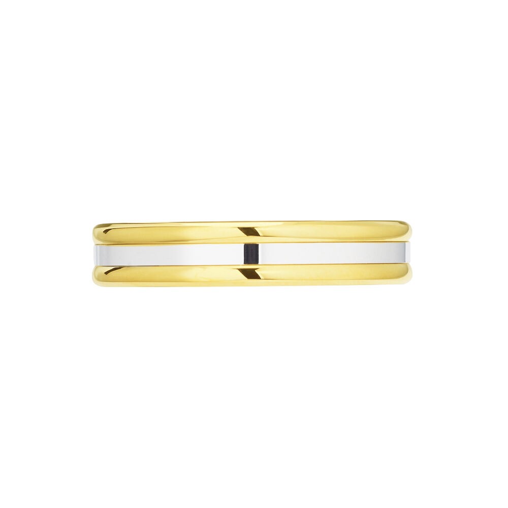 Alliance Loina Ruban Plat Or Bicolore - Alliances classiques Famille | Marc Orian