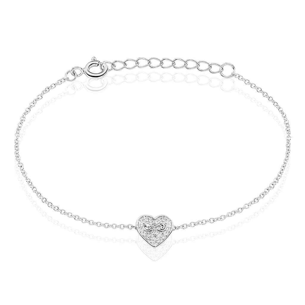 Bracelet Eliza Argent Blanc Oxyde De Zirconium - Bracelets fantaisie Femme | Marc Orian
