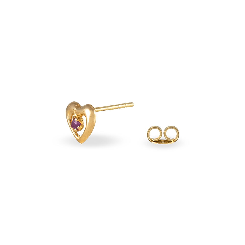 Boucles D'oreilles Puces Izild Or Jaune Rubis - Puces Femme | Marc Orian