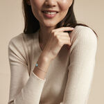 Bracelet Graziana Argent Blanc Turquoise - Bracelets Medailles Femme | Marc Orian