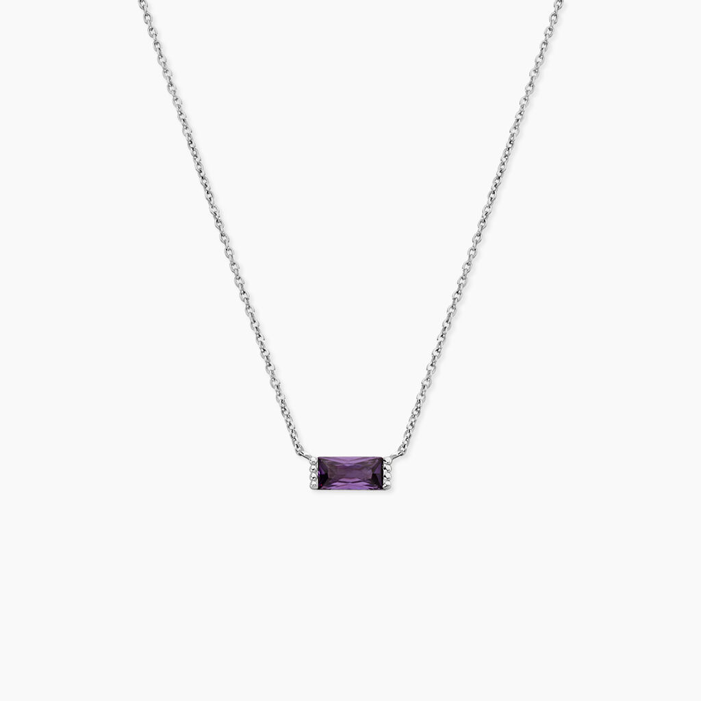 Collier Esra Argent Blanc Oxyde De Zirconium - Colliers avec pierres Femme | Marc Orian