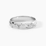 Alliance Clotilde Ruban Plat Or Blanc - Alliances duo Unisex | Marc Orian