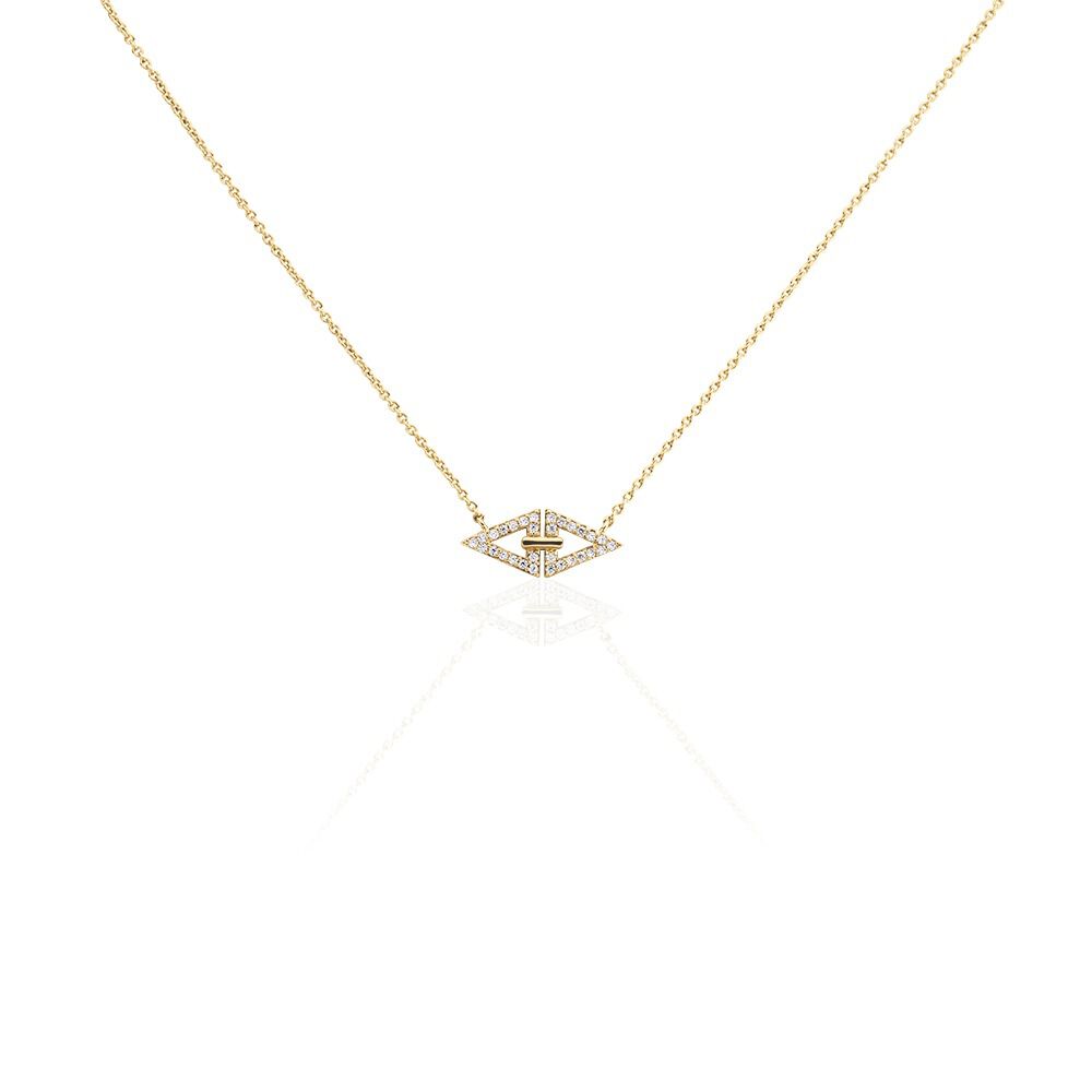 Collier Izia Plaqu&eacute; Or Jaune Oxydes De Zirconium - Colliers avec pierres Femme | Marc Orian