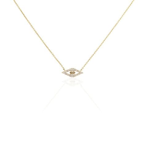 Collier Izia Plaqu&eacute; Or Jaune Oxydes De Zirconium - Colliers avec pierres Femme | Marc Orian