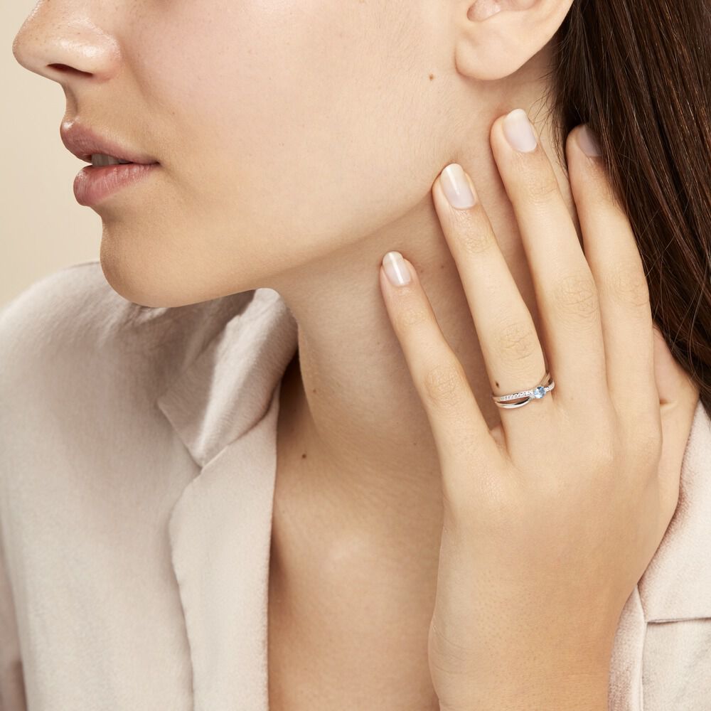 Bague Bertheline Argent Blanc Oxyde De Zirconium - Solitaires Femme | Marc Orian