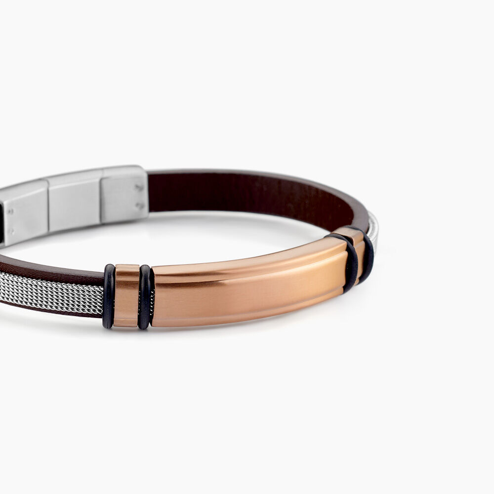 Bracelet Cuir De Vache Marron - Bracelets cuir Homme | Marc Orian