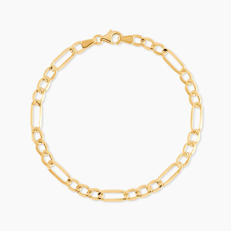 Bracelet Or Jaune Maille Altern&eacute;e 1/3 - Bracelets mailles Femme | Marc Orian