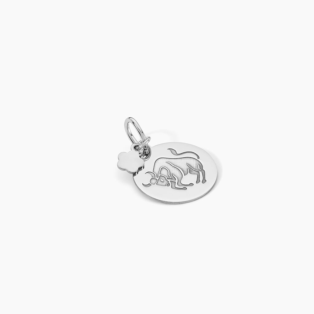 Pendentif Zodiaque Rond Argent Blanc - Bijoux personnalis&eacute;s Famille | Marc Orian